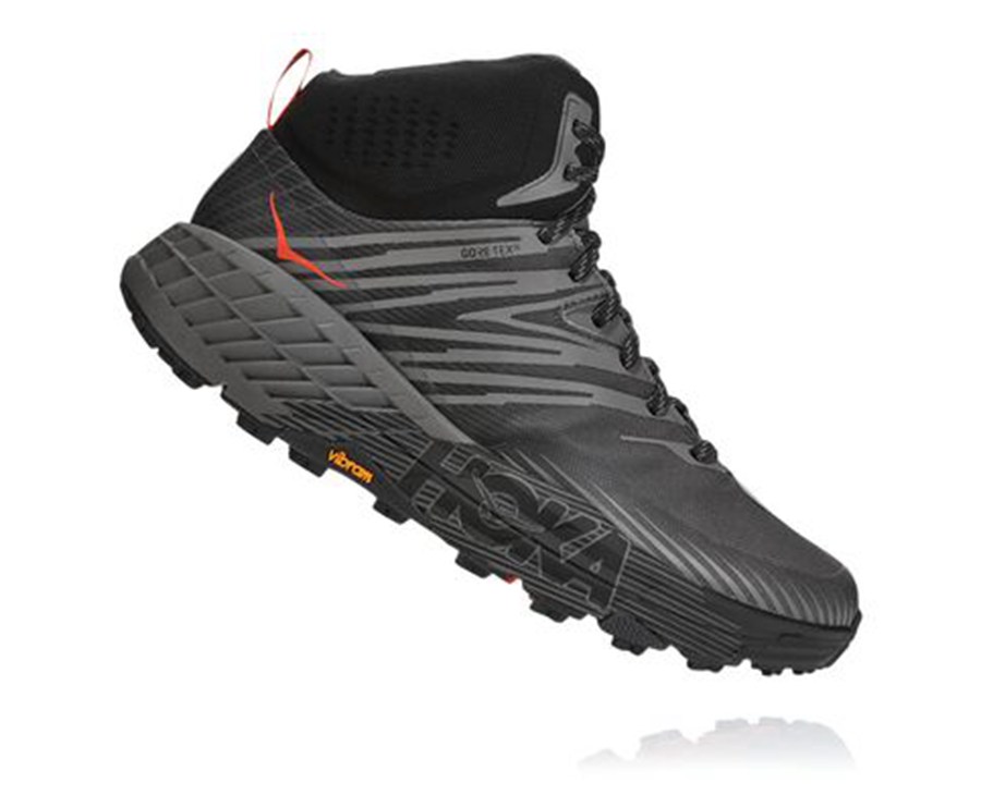 Hoka One One Trainers Mens Black - Speedgoat Mid GORE-TEX 2 - 28416HTKW